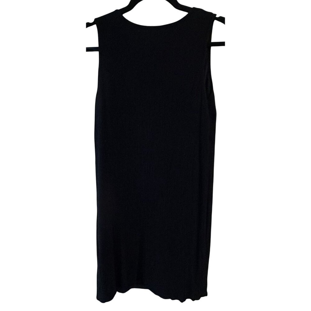 Old Navy Black Sleeveless Embroidered Detail Floral Dress M Boho Chic - Picture 6 of 6